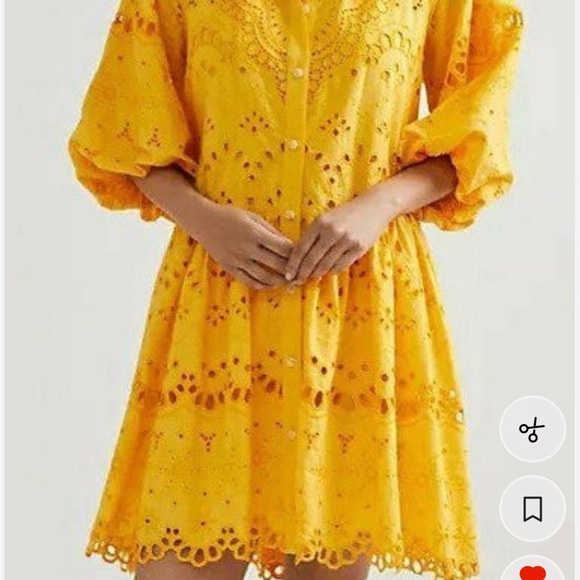 Anthropologie Sunflower Eyelet Blouse - Picture 3 of 4